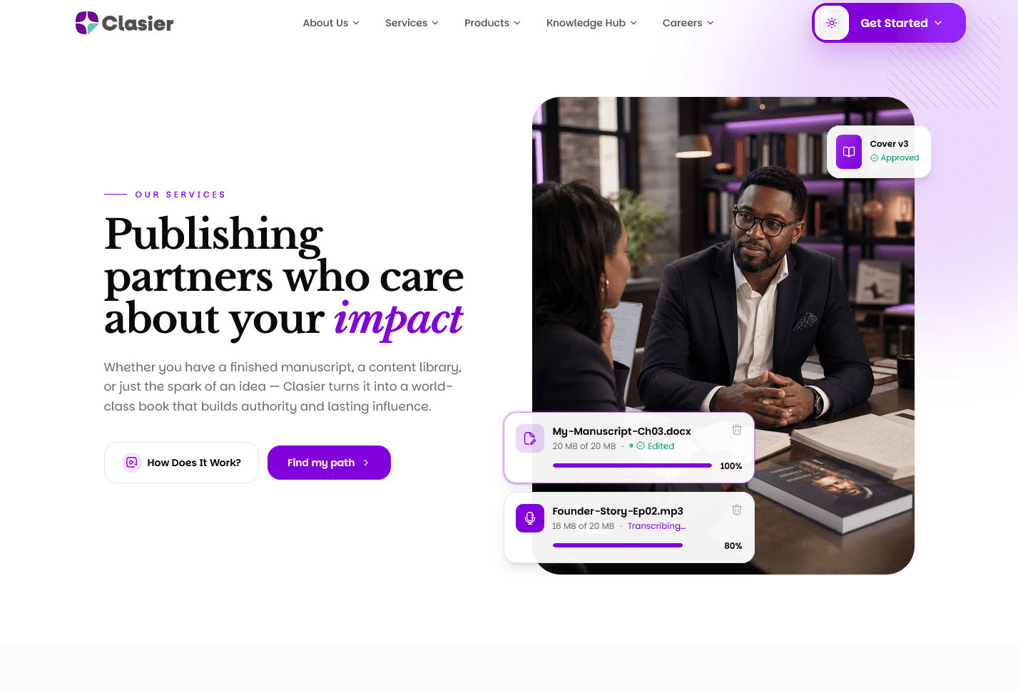 Clasier Publishing Site Revamp, image 1