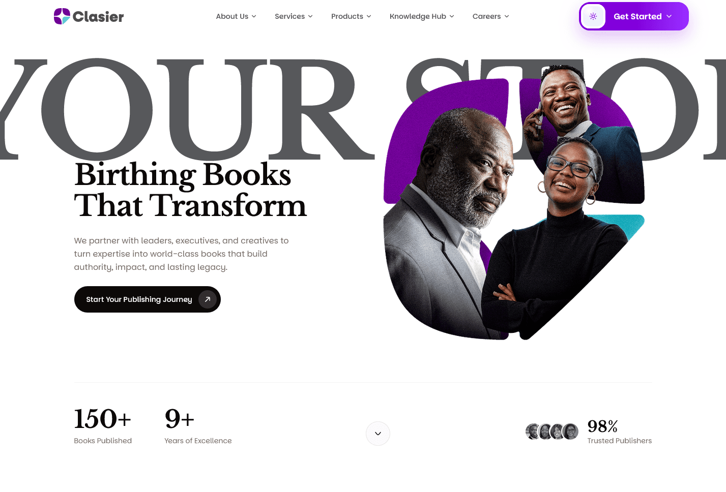 Clasier Publishing Site Revamp, image 2